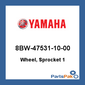 Yamaha 8BW-47531-10-00 Wheel, Sprocket 1; 8BW475311000