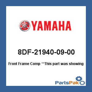 Yamaha 8DF-21940-09-00 Front Frame Complete; 8DF219400900
