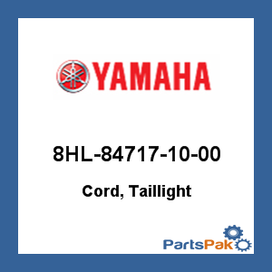 Yamaha 8HL-84717-10-00 Cord, Taillight; 8HL847171000