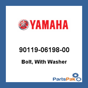 Yamaha 90119-06198-00 Bolt, With Washer; 901190619800