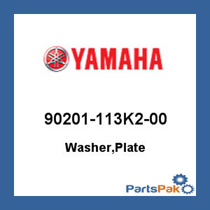 Yamaha 90201-113K2-00 Washer, Plate; 90201113K200