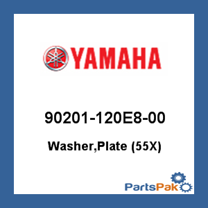 Yamaha 90201-120E8-00 Washer, Plate (55X); 90201120E800