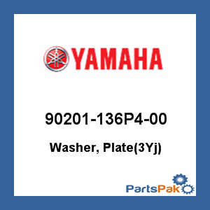 Yamaha 90201-136P4-00 Washer, Plate(3Yj); 90201136P400