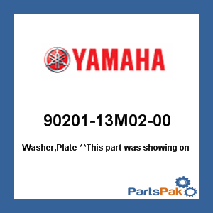 Yamaha 90201-13M02-00 Washer, Plate; 9020113M0200