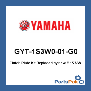 Yamaha GYT-1S3W0-01-G0 Clutch Plate Kit; New # 1S3-W001G-00-00