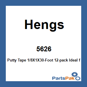 Hengs 5626; Putty Tape 1/8X1X30-Foot 12-pack