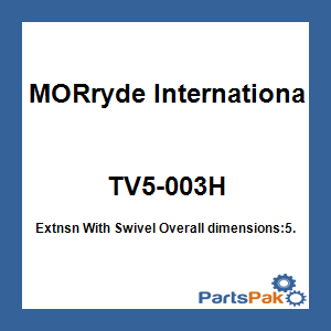 MORryde International TV5-003H; Extnsn With Swivel