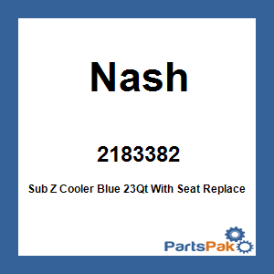 Nash 2183382; Sub Z Cooler Blue 23Qt With Seat