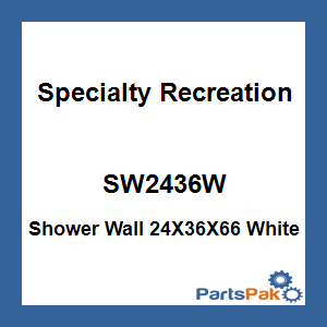 Specialty Recreation SW2436W; Shower Wall 24X36X66 White