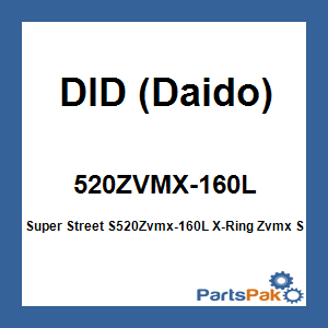 DID (Daido) 520ZVMX-160L; Super Street S520Zvmx-160L X-Ring Zvmx Series Natural