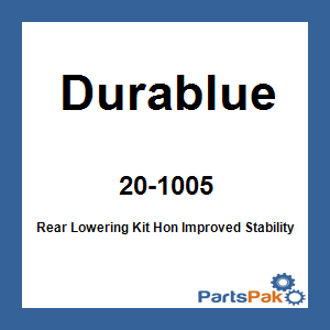 Durablue 20-1005; Rear Lowering Kit Honda