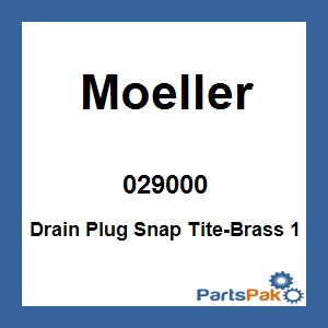 Moeller 029000; Drain Plug Snap Tite-Brass 1