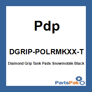 Pdp DGRIP-POLRMKXX-T; Diamond Grip Tank Pads Snowmobile Black Fits Polaris Rmk / Assault