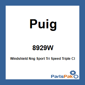 Puig 8929W; Windshield Nng Sport Tri Speed Triple Clear
