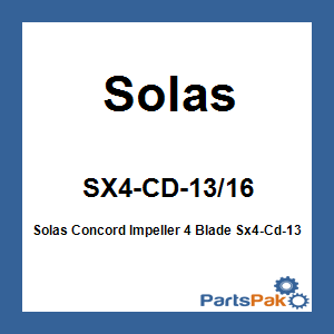 Solas SX4-CD-13/16; Solas Concord Impeller 4 Blade Sx4-Cd-13/16
