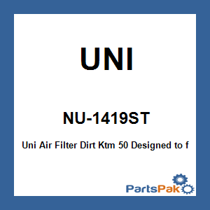 UNI NU-1419ST; Uni Air Filter Dirt Fits KTM 50