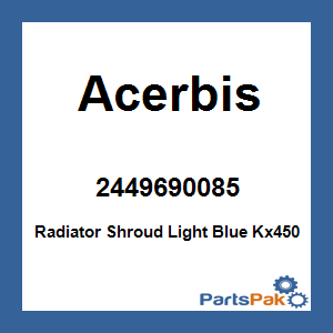 Acerbis 2449690085; Radiator Shroud Light Blue Kx450