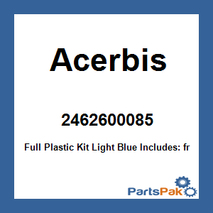 Acerbis 2462600085; Full Plastic Kit Light Blue