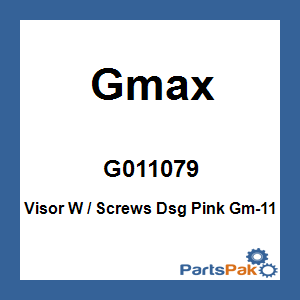Gmax G011079; Visor W / Screws Dsg Pink Gm-11