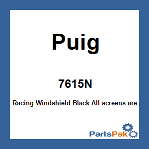 Puig 7615N; Racing Windshield Black