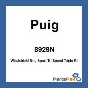 Puig 8929N; Windshield Nng Sport Tri Speed Triple Black
