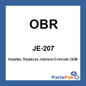 OBR JE-207; Impeller, Fits Johnson Evinrude OEM 0386084