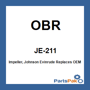OBR JE-211; Impeller, Fits Johnson Evinrude Replaces OEM 0775518/ 0375638