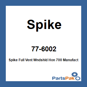 Spike 77-6002; Spike Full Vent Wndshld Fits Honda 700