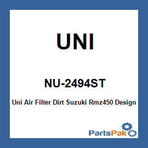 UNI NU-2494ST; Uni Air Filter Dirt Fits Suzuki Rmz450