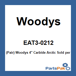 Woodys EAT3-0212; (Pair) Woodys 4-inch Carbide Arctic