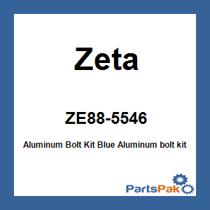 Zeta ZE88-5546; Aluminum Bolt Kit Blue