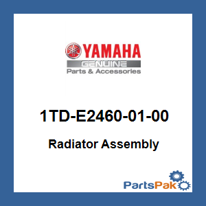 Yamaha 1TD-E2460-01-00 Radiator Assembly; New # 1TD-E2460-02-00