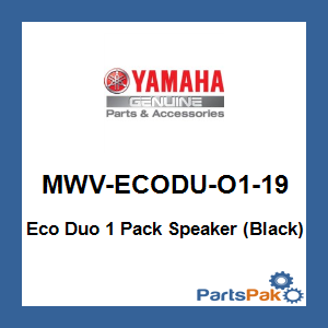 Yamaha MWV-ECODU-O1-19 Eco Duo 1 Pack Speaker (Black); MWVECODUO119