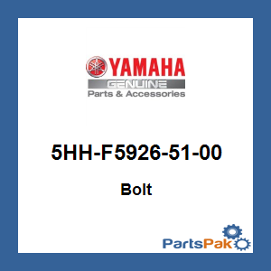 Yamaha 5HH-F5926-51-00 Bolt; 5HHF59265100