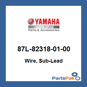 Yamaha 87L-82318-01-00 Wire, Sub-Lead; 87L823180100