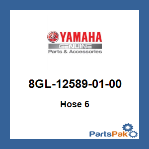 Yamaha 8GL-12589-01-00 Hose 6; New # 8GL-12589-00-00