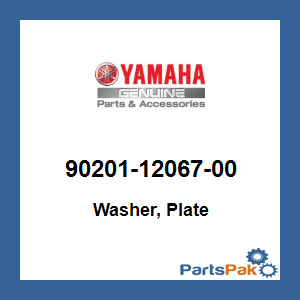 Yamaha 90201-12067-00 Washer, Plate; 902011206700