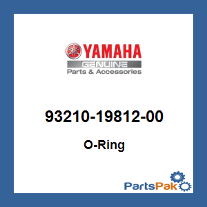 Yamaha 93210-19812-00 O-Ring; 932101981200