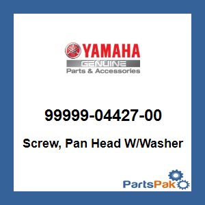 Yamaha 99999-04427-00 Screw, Pan Head With Washer ; 999990442700