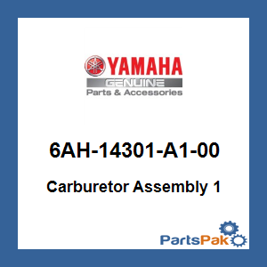 Yamaha 6AH-14301-A1-00 Carburetor Assembly 1; New # 6AH-14301-A5-00