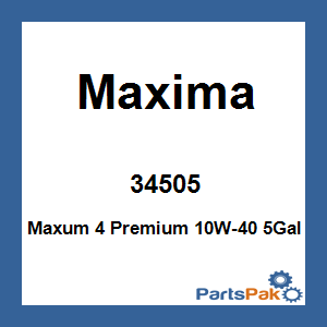 Maxima 34505; Maxum 4 Premium 10W-40 5Gal