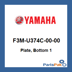 Yamaha F3M-U374C-00-00 Plate, Bottom 1; F3MU374C0000