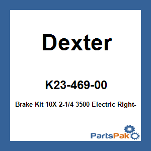 Dexter K23-469-00; Brake Kit 10X 2-1/4 3500 Electric Right-hand