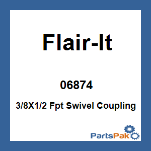 Flair-It 06874; 3/8X1/2 Fpt Swivel Coupling