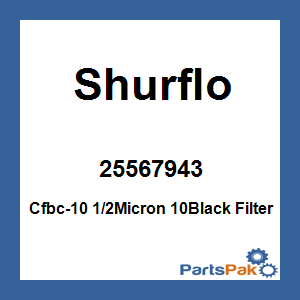 Shurflo 25567943; Cfbc-10 1/2Micron 10Black Filter
