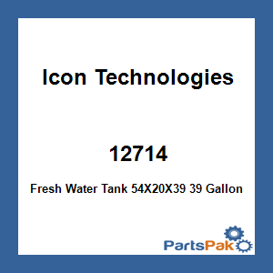 Icon Technologies 12714; Fresh Water Tank 54X20X39 39 Gallon