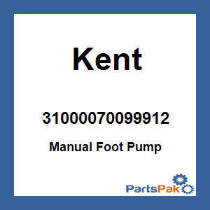 Kent 31000070099912; Manual Foot Pump
