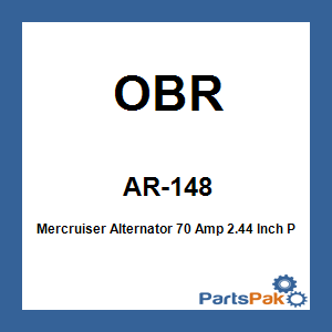 OBR AR-148; Mercruiser Alternator 70 Amp 2.44 Inch Pulley