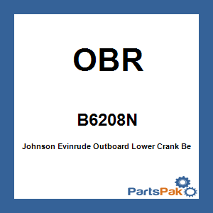 OBR B6208N; Fits Johnson Evinrude Outboard Lower Crank Bearing V4/V6 60-Degree OEM# 433503 (208N)