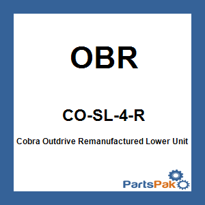 OBR CO-SL-4-R; Cobra Outdrive Remanufactured Lower Unit 2.3/3.0 1986 1987 1988 1989